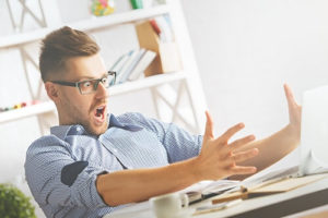 man with glasses stuck in redirect loops